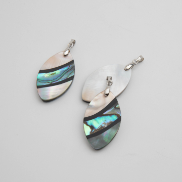 Zawieszka z muszli Paua markiza 45x20,5mm