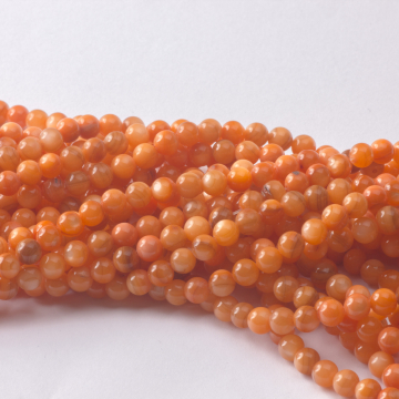 Kulka z masy perłowej pomarańczowa 6mm
