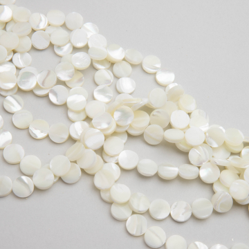 Masa perłowa opalizująca krążek biały 10mm