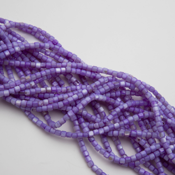 Masa perłowa walec gładki fioletowy 3x3,5mm