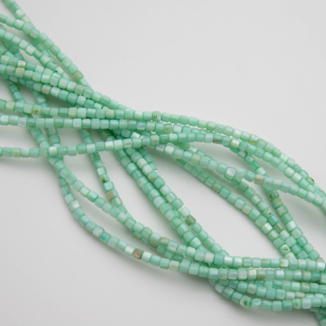 Masa perłowa walec gładki turkusowy 3x3,5mm