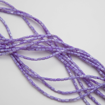 Masa perłowa walec gładki fioletowy 3,5x5mm