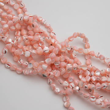 Masa perłowa bryłka nieregularna różowa 10-15mm