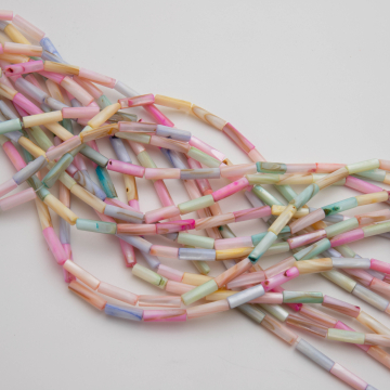 Masa perłowa słupek multikolor 14x4mm