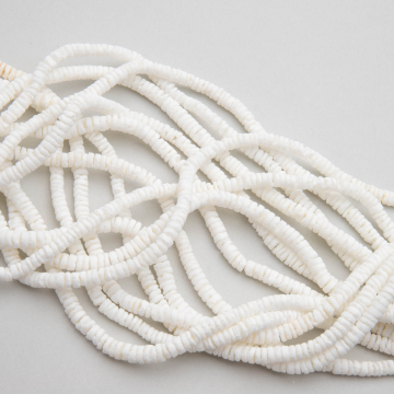 Muszla cięta biała krążek 4x1,5mm