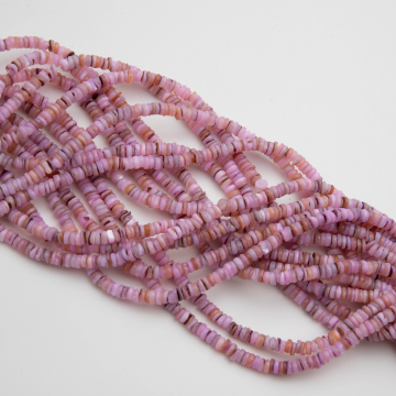 Masa perłowa krążek nieregularny różowy 4x1mm