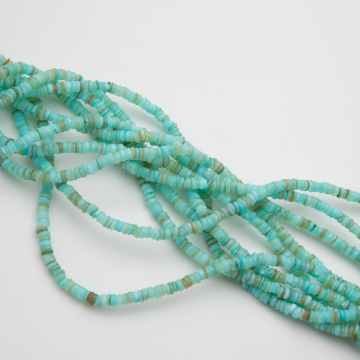 Masa perłowa krążek nieregularny turkusowy 4x1mm