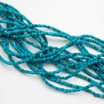 Masa perłowa krążek nieregularny niebieski 4x1mm