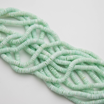 Muszla cięta krążek turkusowy 6mm