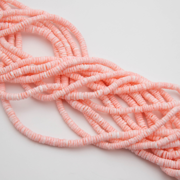 Muszla cięta krążek różowy 6mm