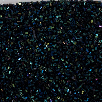 Koraliki Matsuno hexagon Metallic Iris Green/Brown 15/0 H