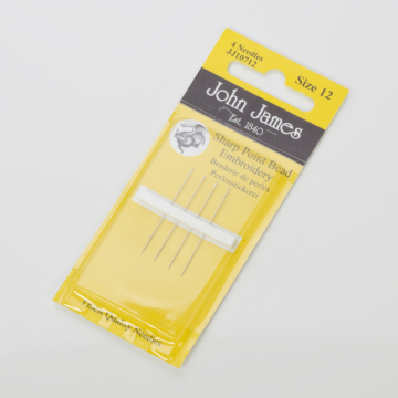 Igły do wyszywania koralikami rozmiar 12 3cm