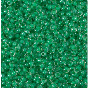Koraliki NihBeads 12/0 Inside-Color Lustered Crystal/ Mint Line