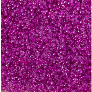 Koraliki NihBeads 12/0 Inside-Color Lustered Crystal/ Hot Pink Line