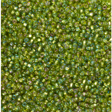 Koraliki NihBeads 12/0 Silver-Lined SH Trans-Rainbow Lime