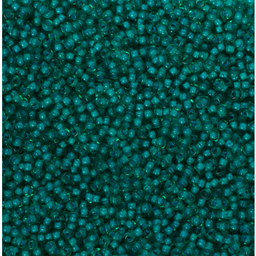 Koraliki NihBeads 12/0 Inside-Color Teal Green/ White Line