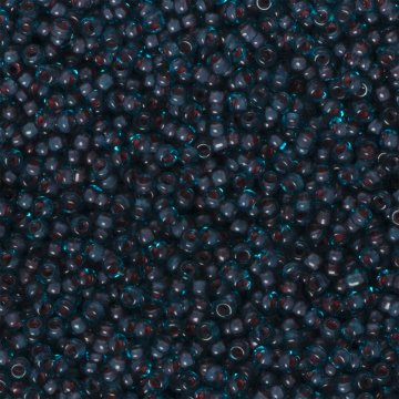 Koraliki NihBeads 12/0 Inside-Color Green Emerald/ Fucia Line