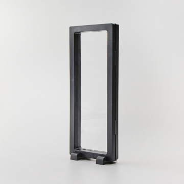 Ekspozytor z membraną ramka 3D czarna z podstawką 9x23cm