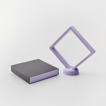 Ekspozytor z membraną ramka 3D lawendowa z etui 11x11cm
