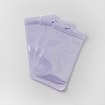 Woreczek z zamknięciem strunowym pastelowy lawendowy 18x10cm