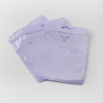 Woreczek z zamknięciem strunowym pastelowy lawendowy 15x12cm