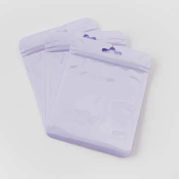 Woreczek z zamknięciem strunowym pastelowy lawendowy 13x10cm