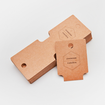 Kartonik do biżuterii "stworzone z miłością" 4,5x12cm