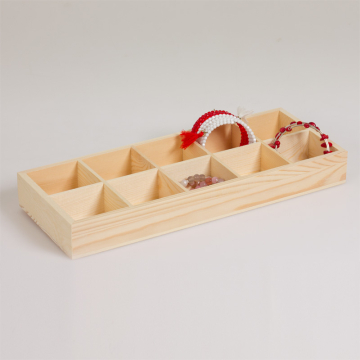 Ekspozytor drewniany 10 komorowy 34x13,5 cm