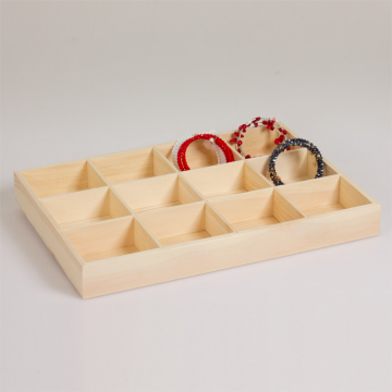 Ekspozytor drewniany 12 komorowy 35x24 cm