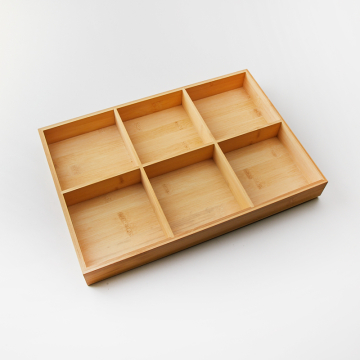 Ekspozytor bambusowy 6 przegródek 35x24cm