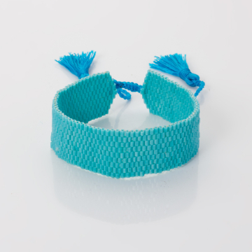 Bransoletka boho 9 rzędowa z koralików Matsuno 17-27cm