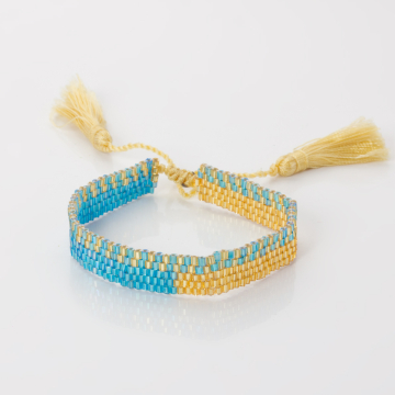 Bransoletka boho 5 rzędowa z koralików Matsuno 17-27cm