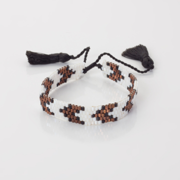 Bransoletka boho 5 rzędowa z koralików Matsuno 17-27cm