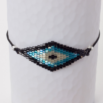 Bransoletka boho romb z koralików Matsuno