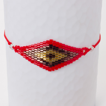Bransoletka boho romb z koralików Matsuno