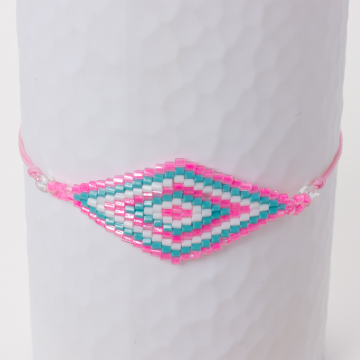 Bransoletka boho romb z koralików Matsuno