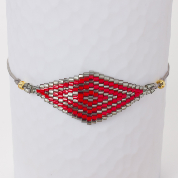 Bransoletka boho romb z koralików Matsuno