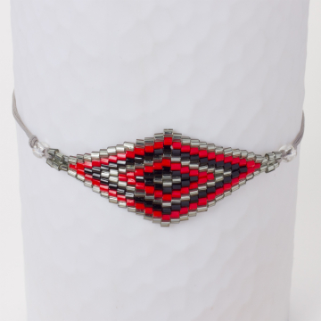 Bransoletka boho romb z koralików Matsuno