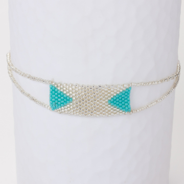 Bransoletka z koralików Toho prostokąt dł. regulowana