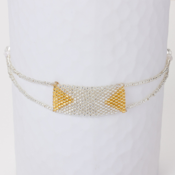 Bransoletka z koralików Toho prostokąt dł. regulowana