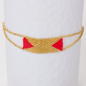 Bransoletka z koralików Toho prostokąt dł, regulowana