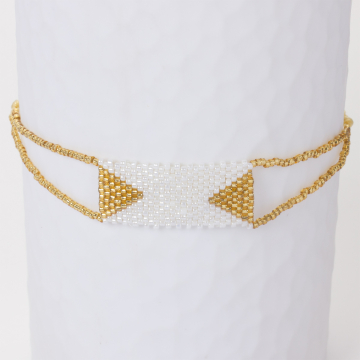 Bransoletka z koralików Toho prostokąt dł. regulowana