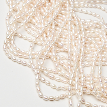 Perły naturalne hodowlane rice 4-5mm