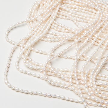 Perły naturalne hodowlane rice 3mm