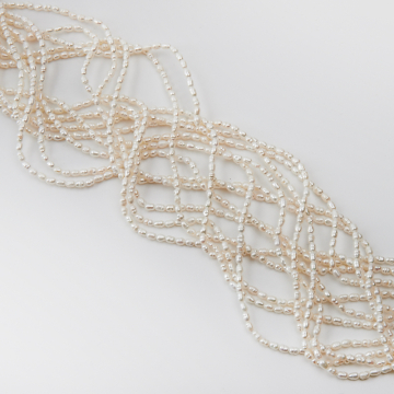 Perły naturalne rice hodowlane 3-4mm Perły naturalne rice hodowlane 3-4mm