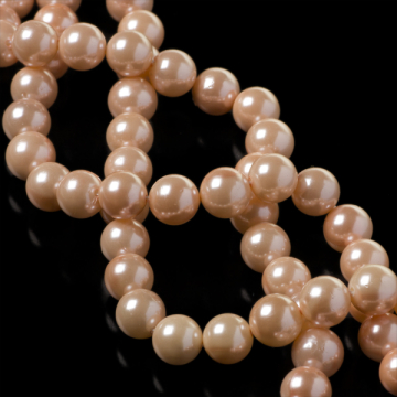 Perły seashell kulki łososiowe 8mm