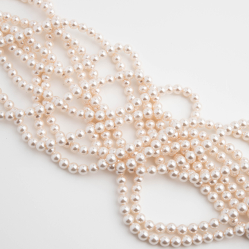 Perły seashell kulki ecru 4mm