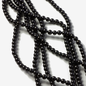 Perły ceramiczne kulki czarne 4mm