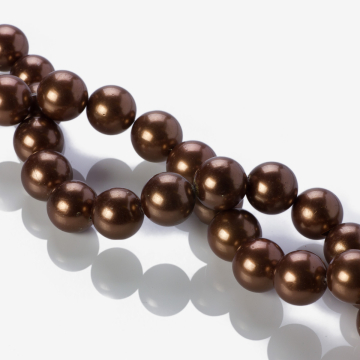 Perła seashell kulka brązowa 16mm