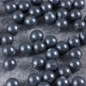 Perły seashell kulki do kolczyków szare 10mm